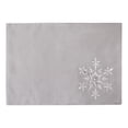 thumbnail image 3 of OVZME Christmas Table Placemats Set of 4 with Sequins Embroidery Grey Place Mats for Dining Table Xmas Holiday Tabletop Decor, Winter Farmhouse Table Decorations 13 X 19 Inch, 3 of 6