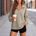 thumbnail image 6 of GUACER Long Sleeve Tops for Women Hoodless Trendy Oversized Half-Zip Soft Casual Pullover Sweatshirts, 6 of 9