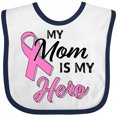 thumbnail image 3 of Inktastic My Mom is My Hero Breast Cancer Awareness Boys or Girls Baby Bib, 3 of 4