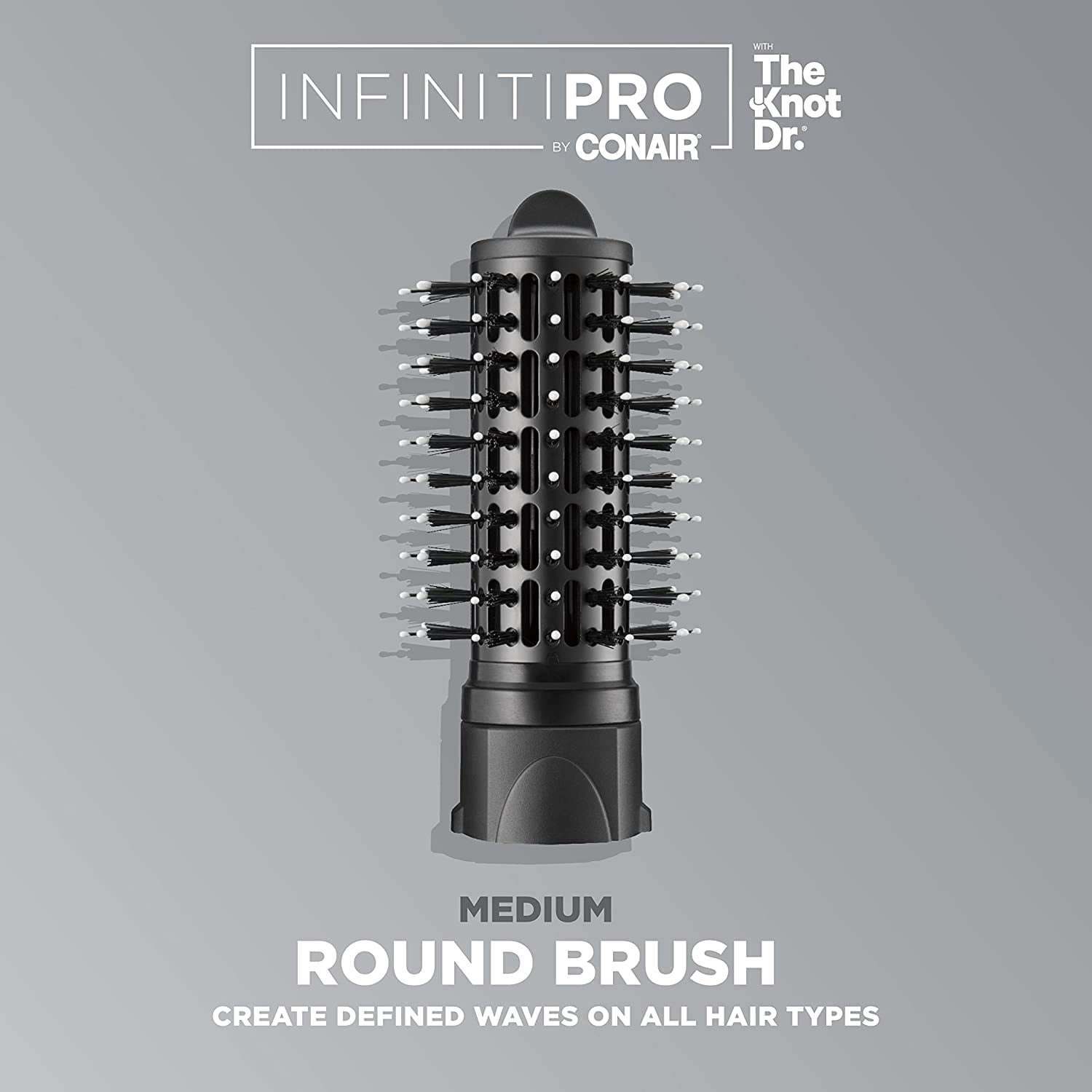 Conair InfinitiPRO with The Knot Dr. Medium Round Brush Head Attachment