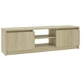 thumbnail image 5 of Veryke Modern TV Stand with 2 Doors and Open Shelves for TVs up to 55 Inches, Sonoma Oak, 5 of 9