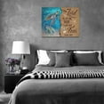 thumbnail image 6 of Sea Turtle Decor Wall Art Ocean Wall Decor Turquoise Sea Turtle Painting Pictures Christian Scriptures Psalm Canvas Prints Modern Artwork Home Decor for Bathroom Bedroom Living Room 16"x12", 6 of 6