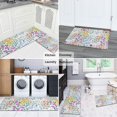 thumbnail image 5 of Pioneer Flower Floral Print Pattern Kitchen Rugs Sets Of 2,Anti Fatigue Kitchen Mat Rugs Non Slip Washable,Decorative Kitchen Floor Mats for Kitchen,Sink,Laundry,17"x30"+17"x47", 5 of 7