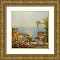 thumbnail image 1 of Obuchovsky, Yury 15x15 Gold Ornate Wood Framed with Double Matting Museum Art Print Titled - Sun coast  on Positano, 1 of 4