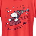 thumbnail image 2 of Peanuts - Snoopy Sledding - Women's Short Sleeve Graphic T-Shirt, 2 of 6
