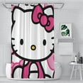 thumbnail image 2 of Hello Kitty Shower Curtain, Anime Home Decoration Curtain with 12 Plastic Hooks 60x72 Inch, 2 of 5