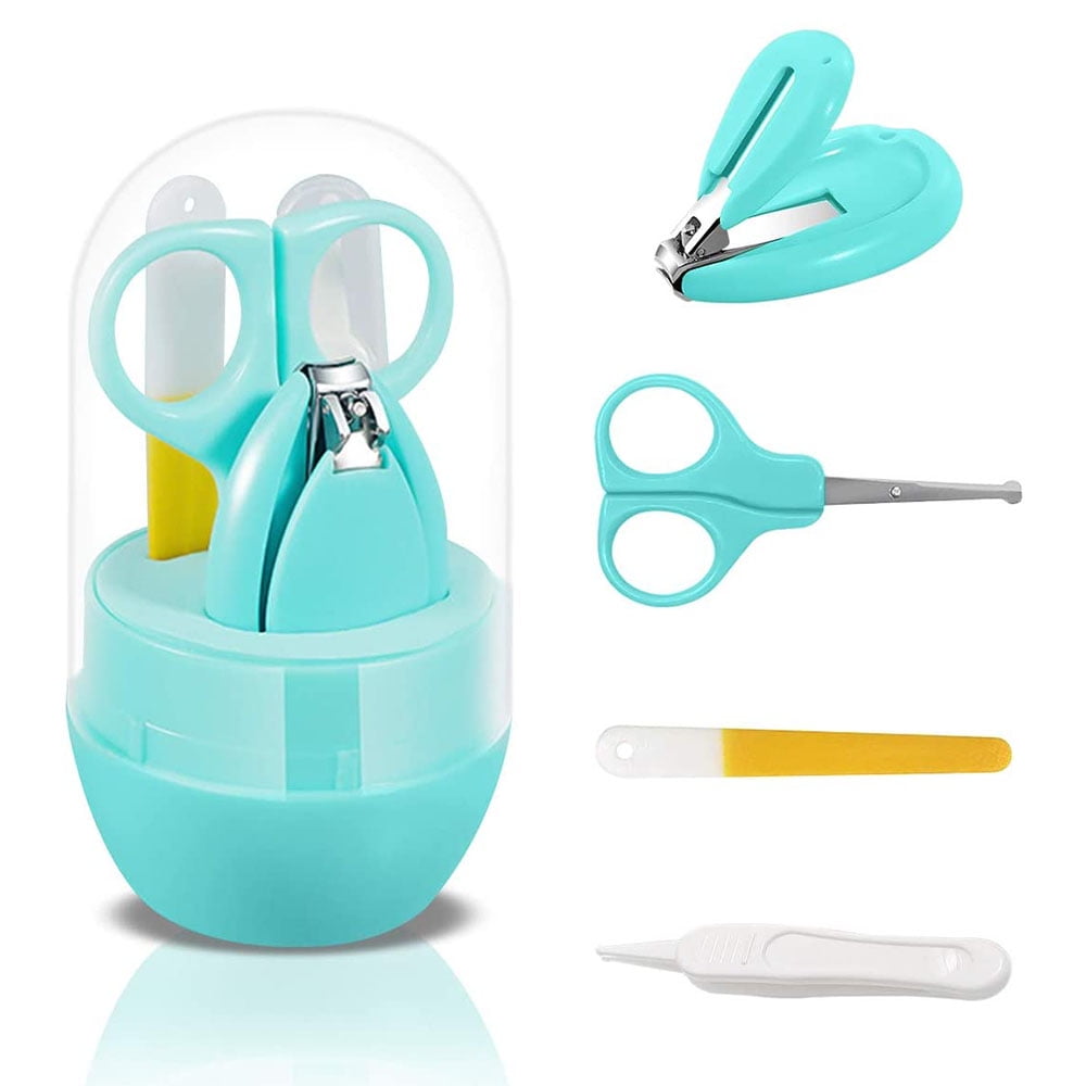 Transparent Lid Baby Nail Kit,4in1 Baby Grooming Kit,with Baby Nail