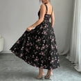 thumbnail image 5 of WRKEKC Summer Dresses for Women Printed Sleeveless a Line Pleated Square Neck Ankle Length Versatile Casual Wear, 5 of 8
