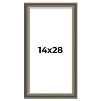 14x28 Frame Brown Solid Wood Picture Frame | 1.75 Inch Moulding Width | Austin Frame Complete with