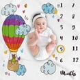 thumbnail image 4 of Baby Month Blanket, Newborn Monthly Milestone Blanket Innovative Digital Printed Hand Crafted  For Photography Props, 4 of 8