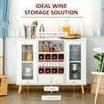 thumbnail image 4 of HOMCOM Kitchen Sideboard Storage Cabinets with Drawer, 12-Bottle Wine Rack, 4 of 10
