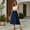 03-Dark Blue, variant on Women's High Waist Midi Skirt Ruffle Elastic Waist Tie Bow Side Pockets Solid Color Summer Beach Casual A-Line Skirt 01-Army Green XXL