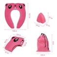 thumbnail image 5 of Orinal portátil con protector contra salpicaduras para niños pequeños (rosa) Orinal de viaje plegable con bolsa de transporte, almohadillas antideslizantes, fundas para asientos de entrenamiento para bebés, niños pequeños y niños JM, 5 of 5