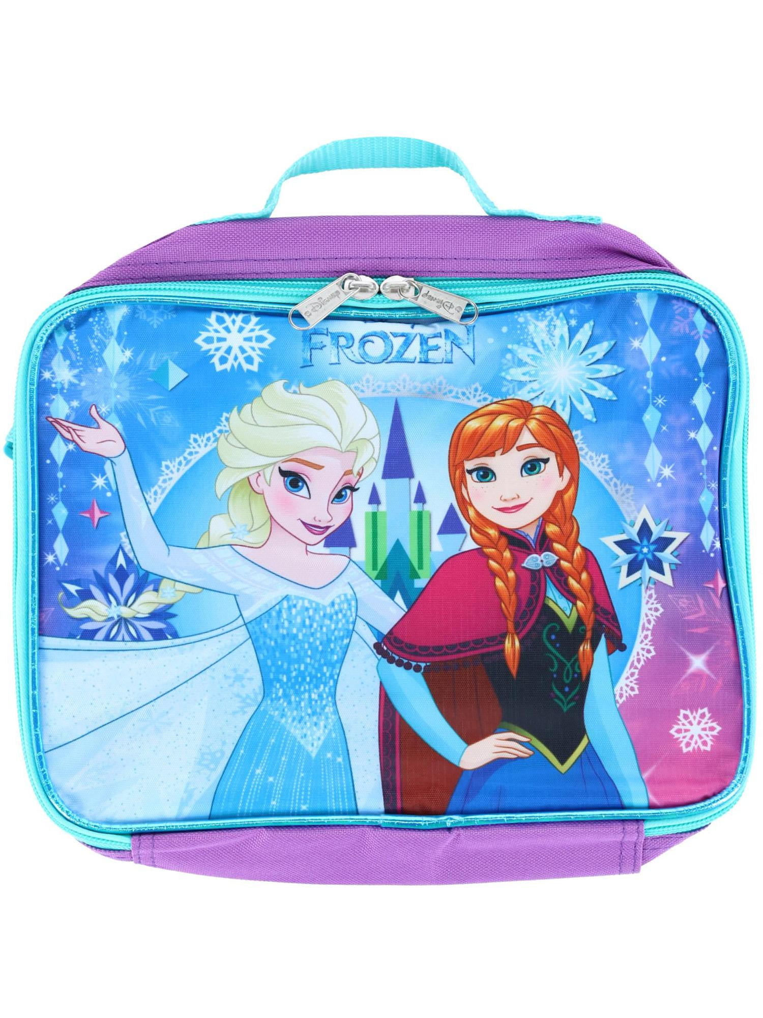 Disney, Accessories, Disney Frozen Lunch Box Girls Kids School Insulated Lunch  Bag Elsa Anna Blue
