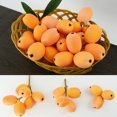 thumbnail image 2 of Coofit Faux Fruit Simulé Loquat Mousse Décorative Faux Fruit Fruit Prop, 2 of 8