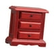 thumbnail image 2 of Mesita de noche de madera para casa de muñecas a escala 1:12, mesita de noche en miniatura Madera roja, 2 of 9