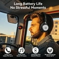 thumbnail image 3 of Trucker Bluetooth Headset with Microphone, with AI Noise Cancelling & Mute Button, Wireless On-Ear Headphones 60 Hrs Working Time, for Trucker Home Office Remote Work Zoom, 3 of 7