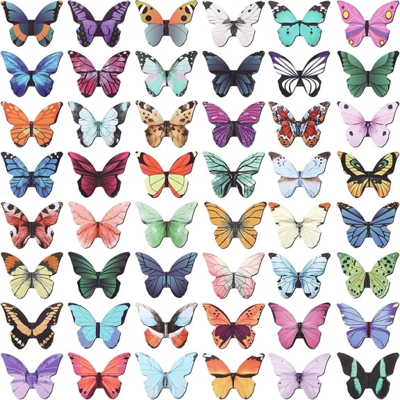 50 Pieces Butterfly Magnetic Bookmarks, Foldable Butterfly Bookmarks, Beautiful Book Marks for Reading Women Book Lovers, Cute Page Markers Clip for Students Teacher School Office Supplies Gifts