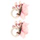 thumbnail image 5 of servilletas de cáñamo con hebilla y diseño de flor para hotel, restaurante occidental, color rosa, 6623, 5 of 14