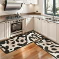 thumbnail image 3 of Kitchen Rugs Sets Of 2,Beige and Black Leopard Pattern Anti Fatigue Kitchen Mat Rugs Non Slip Washable,Decorative Kitchen Floor Mats for Kitchen,Sink,Laundry,17"x47"+17"x47", 3 of 5