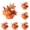 Orange-6Pcs, variant on Artificial Fall Pumpkin Ornament 7.87" Maple Leaf Berry Desktop Decor Thanksgiving Halloween Centerpiece Harvest Table Accent Rustic Home Décor for Mantel Shelf Kitchen Party Seasonal Display