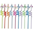 thumbnail image 4 of FRCOLOR 10Pcs Cartoon Rainbow Straw Kids Straw Toy Colorful Party Straw Party Accessories, 4 of 8