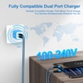 thumbnail image 4 of Type C Charger Fast Charging, Dual Port Charger Block with 2pcs USB C Cable 10FT, USB C Block Wall Charger Adapter Plug Charger Station w/ Type C Charging Cable Compatible for iPhone, Android, Blue, 4 of 7
