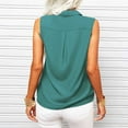 thumbnail image 5 of LIJCC Ladies Summer Loose Shirt Lapel Sleeveless Shirt Women'S Summer Solid Lapel Sleeveless Tank Tops Button Down Shirts Ladies Shirts, 5 of 5