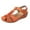 Orange, variant on Wioihee Low Heel Sandals for Women Casual Shoes High Thick Heels Sandals Closed Toe Ankle Strap Shoes Yellow 10.5(45)