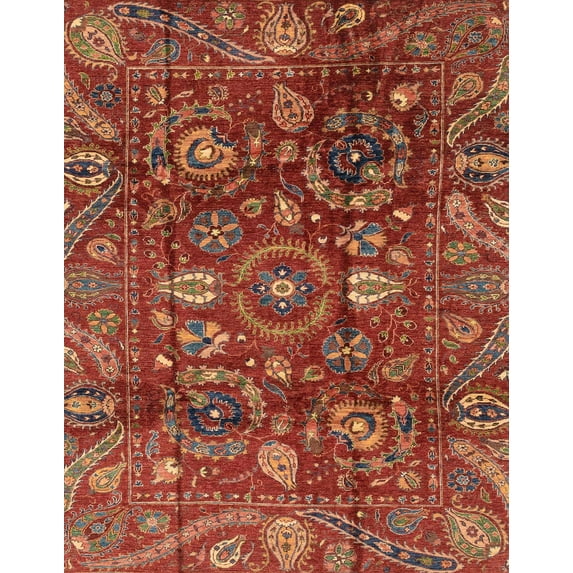 Ahgly Company Indoor Rectangle Abstract Chocolate Brown Oriental Area Rugs, 2' x 5'