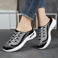 thumbnail image 6 of gzxflxpge Women Slip‑On Backless Mule Shoes Breathable Knit Mesh Casual Sneakers, Non‑Slip Light Weight Weaving Walking Footwear for Daily Wear Black 8（CN-40）, 6 of 6