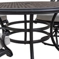 thumbnail image 4 of Stylish Outdoor 5-Piece Aluminum Dining Set with Cushion: Weather-Resistant, Classic, Durable and Comfortable Patio Furniture Set with Swivel Rockers and Round Table (Desert Night, Sand dollar), 4 of 7