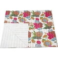 thumbnail image 2 of Indian Handmade Floral Print Kantha Quilt, Bedspread , Blanket Size ( King 108" x 108" ), 2 of 3