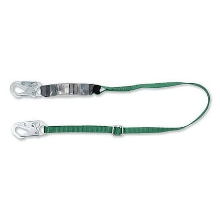 V-Series Standard Single-Leg Adjustable Shock Absorbing Lanyard, 6 Ft, Small Snaphooks| 1 Each