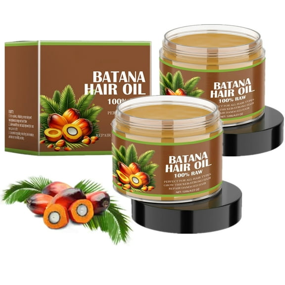 Pack of 2 Raw Batana Hair Oil for Hair Care,aceite de batana para la caida del cabello,Natural & Pure,Dr. Sebi Batana Oil Raw from Honeduras Unrefined & Organic,Care for Hair,Scalp & Skin - 4.23 oz