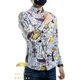 thumbnail image 2 of Camisa Hombre Casual Slim Fit Blanca Esfinges Letras Moon Ra, 2 of 6