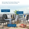 thumbnail image 4 of Modway Riverside 4 Piece Outdoor Patio Aluminum Set in Gray Charcoal, 4 of 7