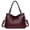 Red, variant on KALUNMA Genuine Leather Hobo Bag for Women Large Tote Shoulder Handbag Satchel for Laptop Work Ladies