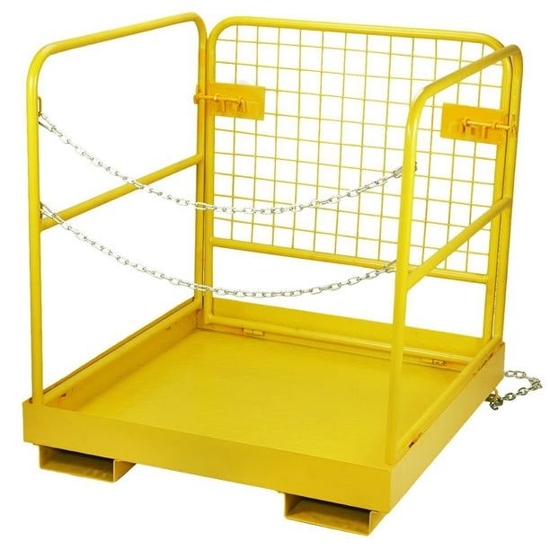 Beamnova Forklift Safety Cage Work Platform Collapsible Lift Basket Aerial Rails 36 X36 Walmart Com Walmart Com