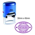 thumbnail image 1 of TOP SECRET Personalized Text Stamp Shiny Self Inking Oval Rubber Stamps 30mm x 45mm, 1 of 1
