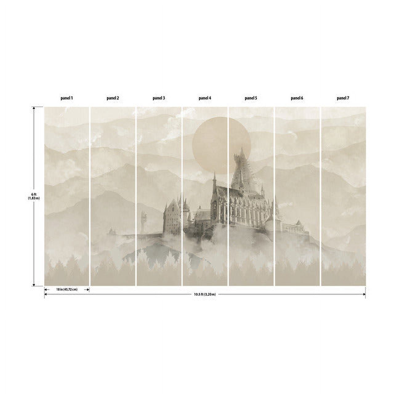 Harry Potter Hogwarts Castle Peel & Stick Wallpaper Mural