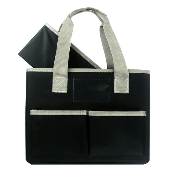 Large Craft Storage Tote Bag 8 Pockets Scrapbooking Sewing Supplies Organizer Caddy with Handles for Travel Daily Use