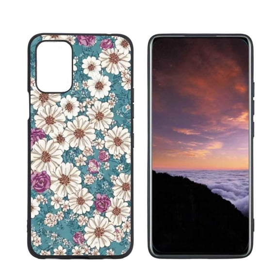 Compatible with LG K52 Phone Case, Vintage-Floral-Flower22 Case Men Women, Flexible Silicone Shockproof Case for LG K52
