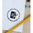 thumbnail image 2 of Printtoo Personalized Teachers&nbsp;Stamp Please Sign And Return To Teachers Name Self-Inking Rubber Stamp Teacher's Instruction For School SuppliesPurple - 30 x 30 mm, 2 of 6