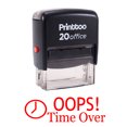 thumbnail image 1 of Printtoo OOPS TIME OVER Self Inking Rubber Stamp Office Stationary Custom Stamp-Red, 1 of 1