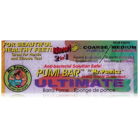 Lavender Stone - Ultimate Pumi Bar 2 in 1 (Coarse/Medium), Lavender/Purple, 1 piece, Pumi Bar Coarse (Purple) / Medium (Lavender) By Mr. Pumice