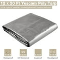 thumbnail image 2 of Yescom 12x24FT 14-Mil Plastic Tarp Waterproof Heavy Duty Tarpaulin Reversible Tear Resistant Boat Pickup Truck Bed Cover, 2 of 10