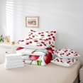 thumbnail image 5 of Manfei Red Cherry 7-Piece Twin Bedding Sets,Tropical Fruit Bedding Comforter Set,Botanical Leaves Breathable Sheet Sets,Breathable Teenager Bedroom Decor,Reversible, 5 of 7