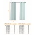 thumbnail image 6 of Fsddascl Aqua Stripe Blackout Curtains for Bedroom/Living Room, Thermal Insulated Kitchen Curtains, Geometric Grey White Vertical Striped Grommet Darkening Window Treatment Drapes 42"x84"x2, 6 of 6