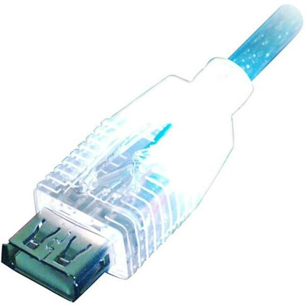 QVS CC2210C-06WHL 6 Ft. USB 2.0 Type A Male pour Taper un Câble d'Extension Femelle avec des LEDs Blanches